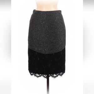 J.Crew Wool Skirt | Size 2 | Black/Gray